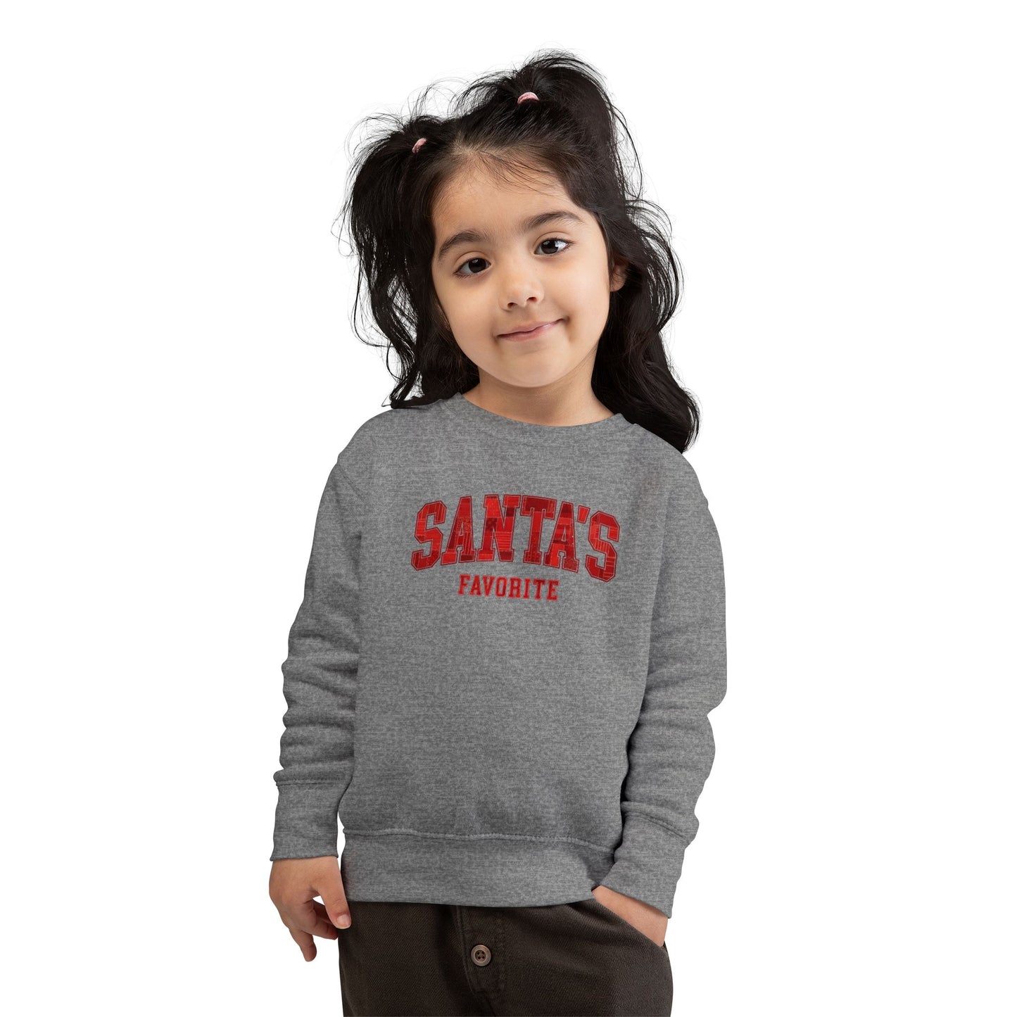 Santa's Favorite Toddler Sweatshirt | Kids Christmas Holiday Top