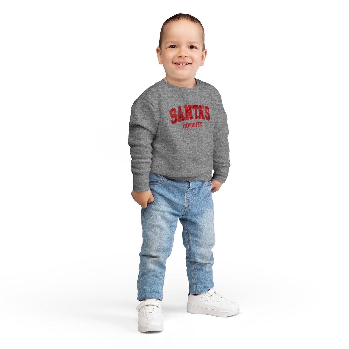 Santa's Favorite Toddler Sweatshirt | Kids Christmas Holiday Top
