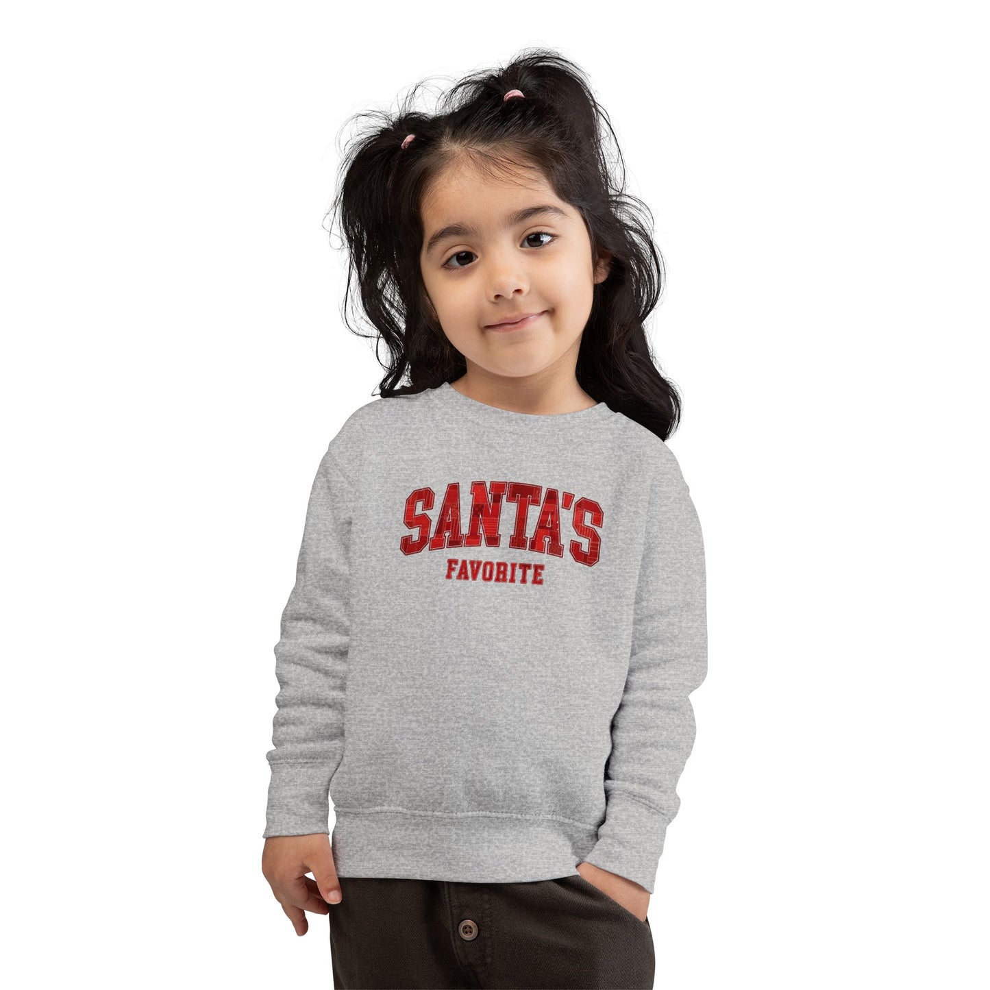 Santa's Favorite Toddler Sweatshirt | Kids Christmas Holiday Top