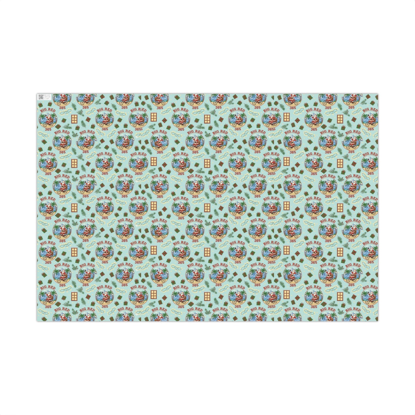 Vintage Big Red 365 Logo Gift Wrap Paper | Retro Biker Pattern