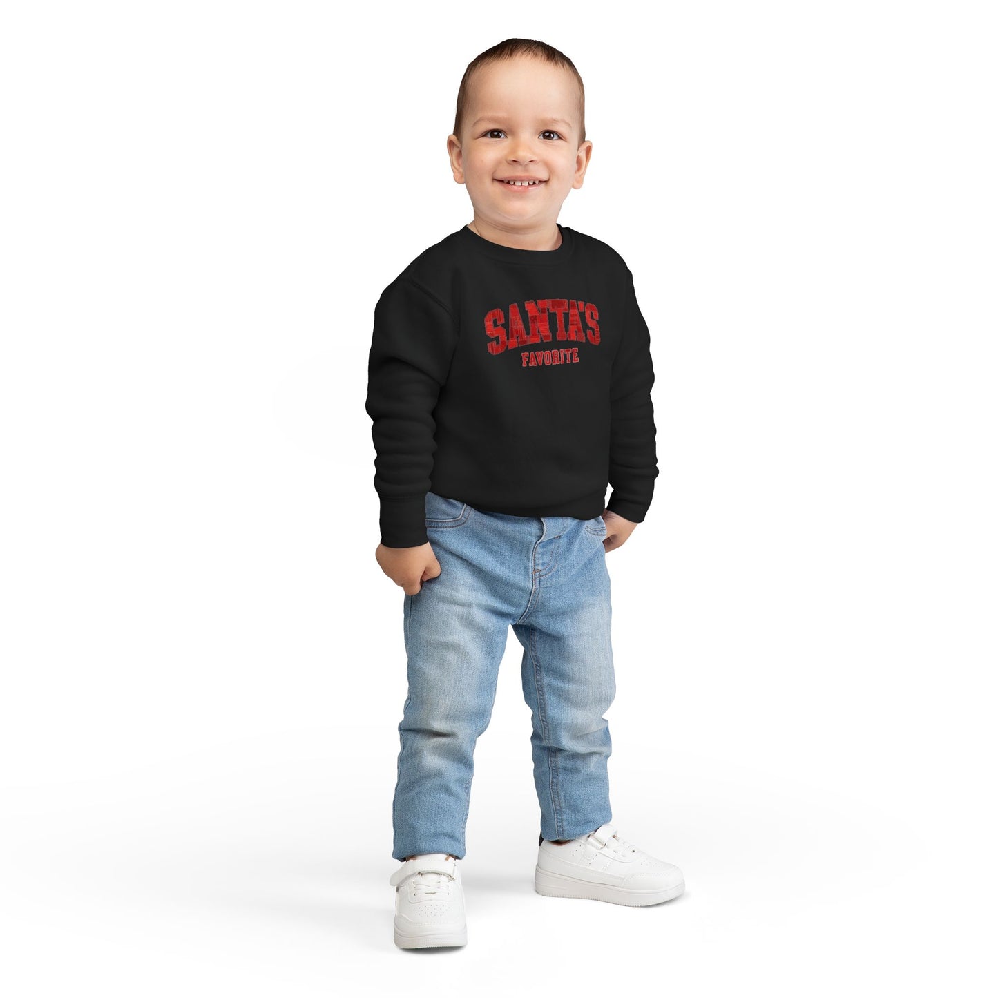 Santa's Favorite Toddler Sweatshirt | Kids Christmas Holiday Top