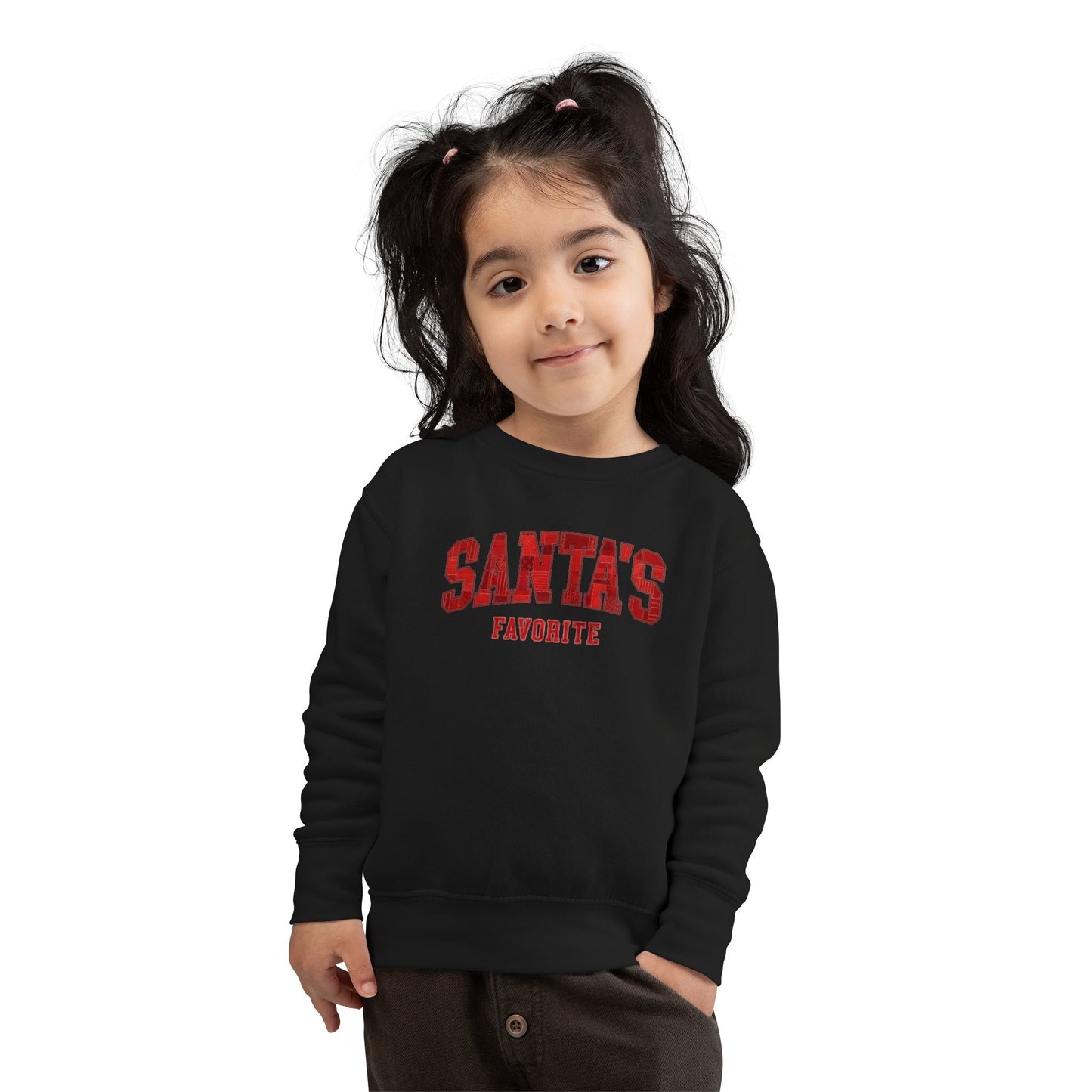 Santa's Favorite Toddler Sweatshirt | Kids Christmas Holiday Top